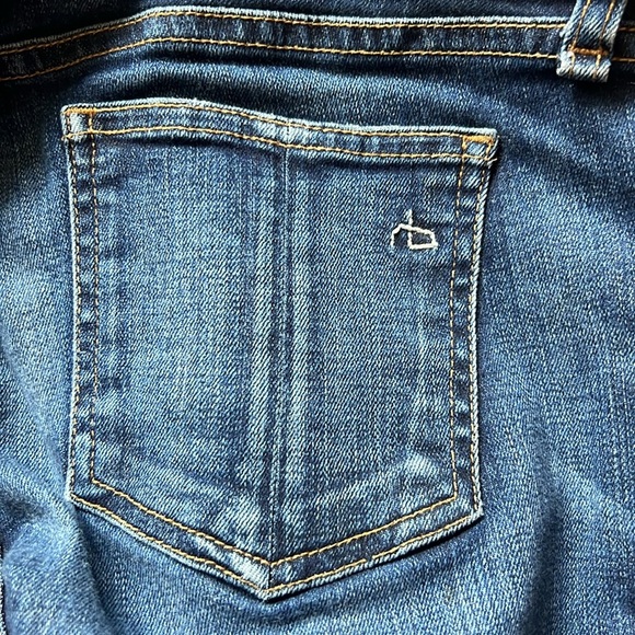 Rag & Bone Skinny Jeans Distressed Hampstead Dark Wash - Picture 8 of 14